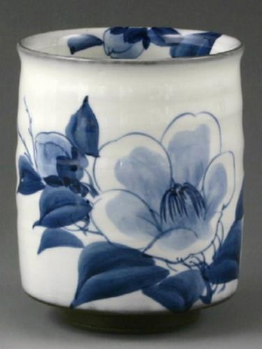 Yunomi Kyo Kiyomizu yaki ware Japanese tea cup japan Sometsuke Tsubaki Japan