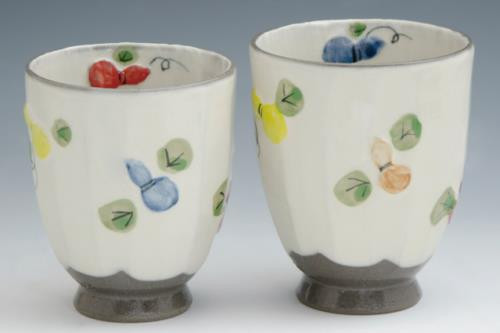 Yunomi Kyo Kiyomizu yaki ware Japanese tea cup set japan Six Gourd Mubyo Japan