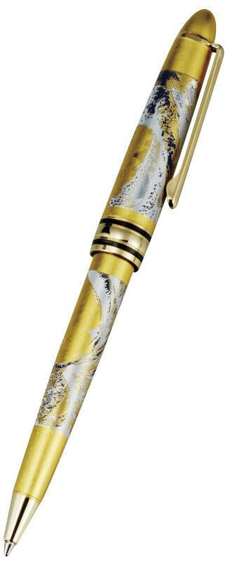 Yamanaka Maki-e Gold Japanese Lacquer Bollpoint Pen Nami Wave japan Japan