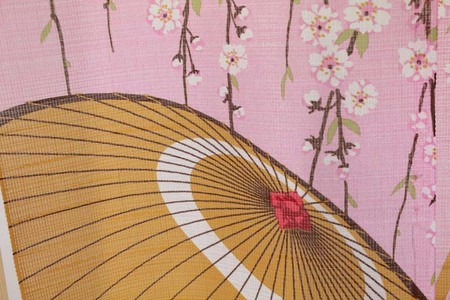 Noren japanese hanging curtain 150*85cm Sakura Wagasa Japanese umbrella