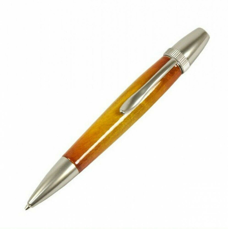 Gifu Air Brush wood Japanese Ballpoint pen Candy color Curly maple Yellow Japan