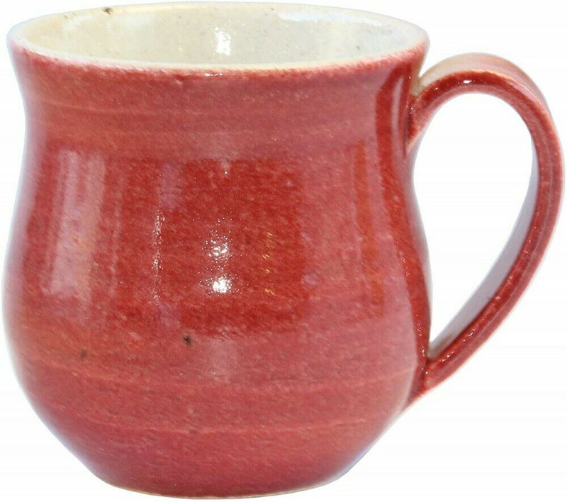 Shigaraki yaki Japanese Pottery Free Cup Beer Tumbler Saiun Red w30406 Japan