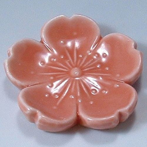 Kyo Kiyomizu yaki Japanese Chopstick rest Hashioki 5pcs Cute cherry pink Japan