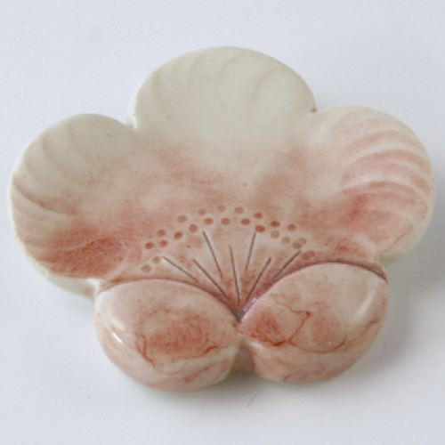 Kyo Kiyomizu yaki ware Japanese Chopstick rest Hashioki 5pcs Pink plum Japan