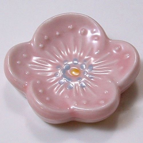 Kyo Kiyomizu yaki ware Japanese Chopstick rest Hashioki 5pcs Plum Blossom Japan