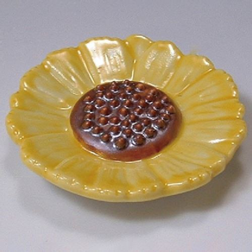 Kyo Kiyomizu yaki ware Japanese Chopstick rest Hashioki 5pcs sunflower Japan