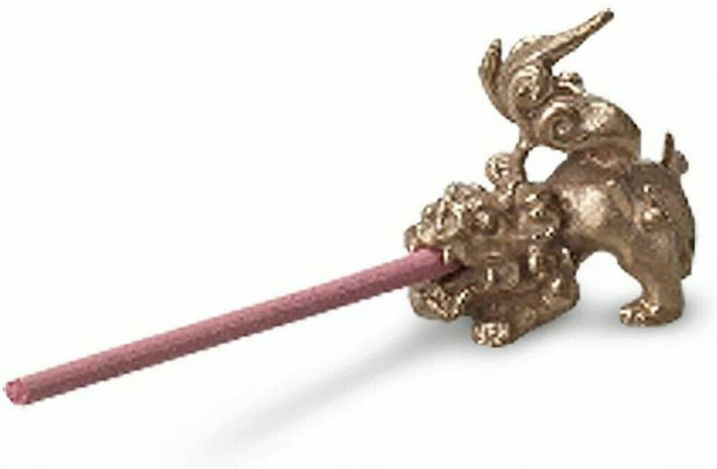 Nousaku Shishi Foo dog Incense Stand Bronze Barner Gold Handcraft Made in japan