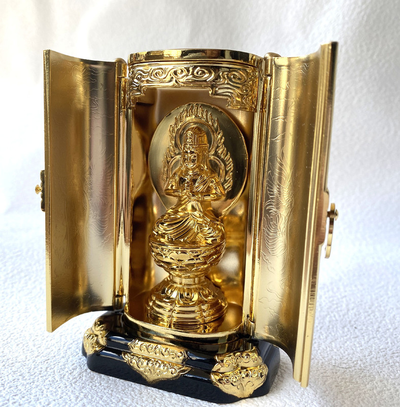 Small shrine Zushi Fudo Myoo Acala Acalanatha Buddha statue Takaoka Japan