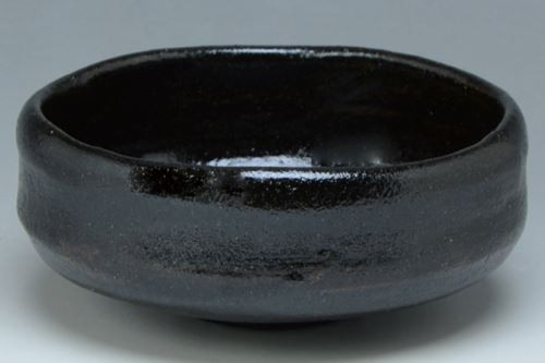 Kyo Kiyomizu yaki Japanese matcha bowl Badarai Chawan Kuro Raku Zuisho Japan