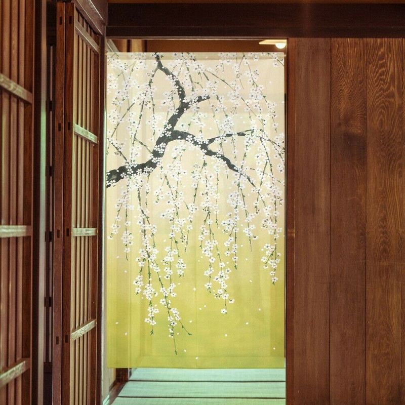 Noren Japanese Door Curtain 150*85cm Polyester Weeping cherry Freshverdure Japan