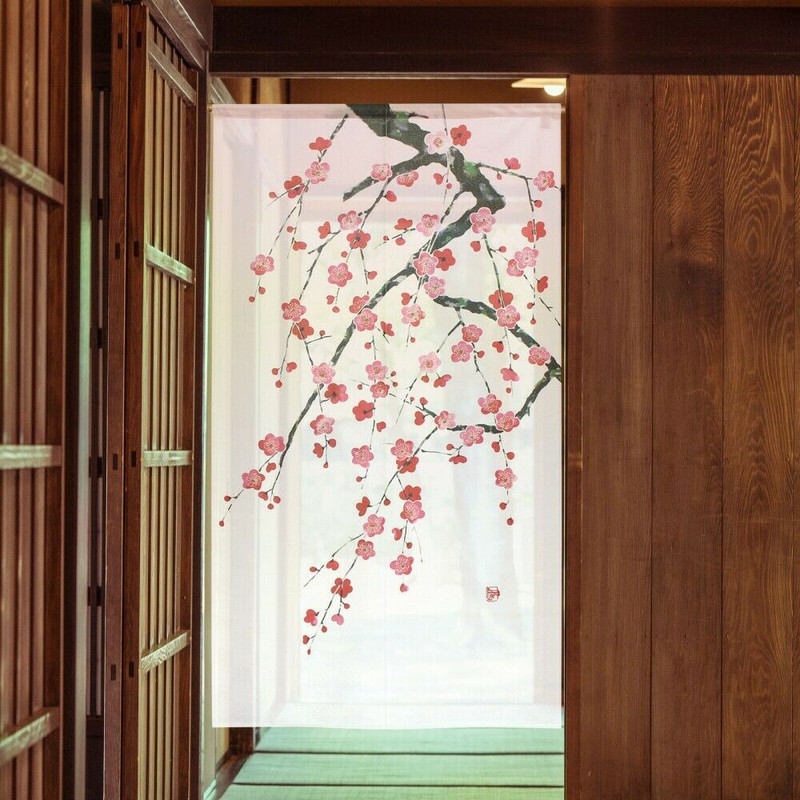 Noren Japanese Door Curtain 150*85cm Polyester Weeping cherry Sakura Japan