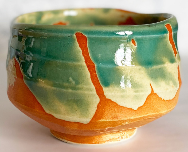 Brushstroke Brown Mino-yaki Chawan | Japanese Matcha Bowl – E N Z