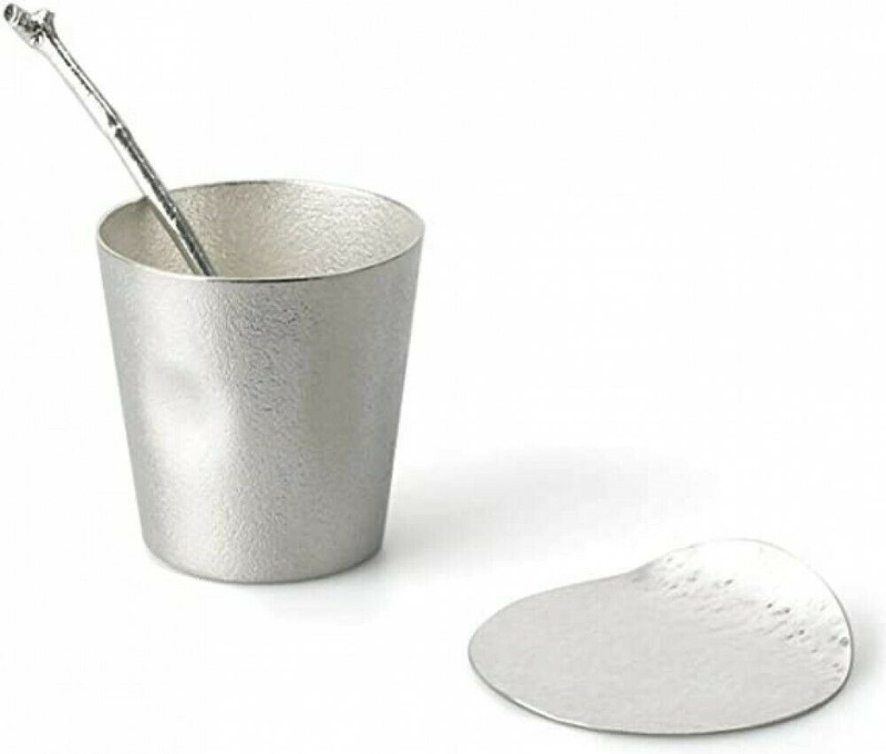 Nousaku Najimi Japanese TinTumbler Muddler Plate set Suzumaru set Takaoka Japan