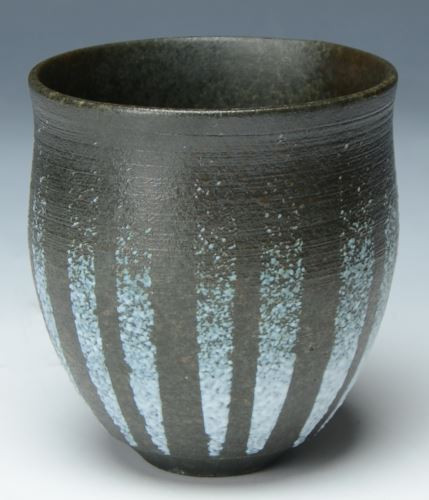 Yunomi Kyo Kiyomizu yaki ware Japanese tea cup japan Yusai Sprayed glaze Japan