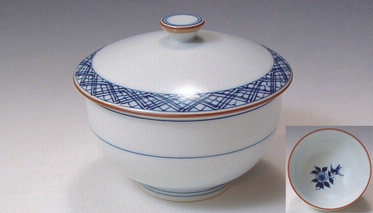 Yunomi Sencha Kyo Kiyomizu yaki ware Japanese tea cup Lid 5set Flower and Bird