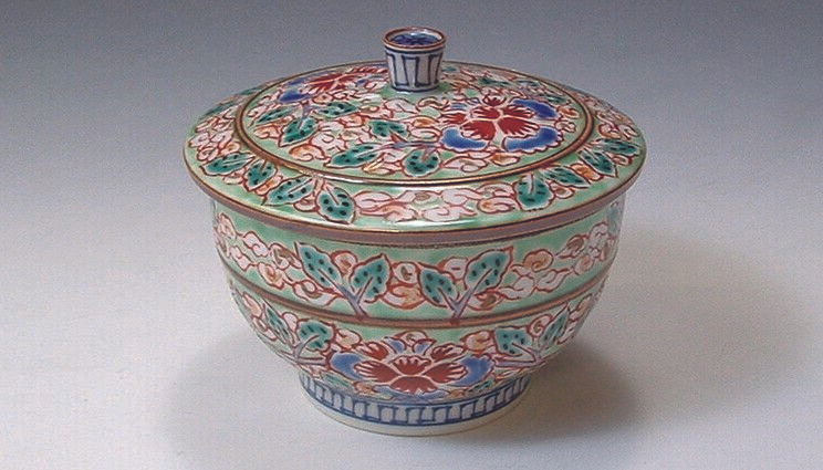 Yunomi Sencha Kyo Kiyomizu yaki ware Japanese tea cup Lid 5set Yellow Green Kaun