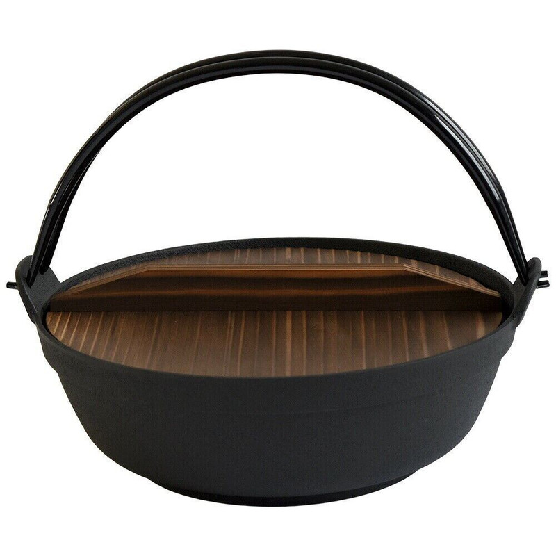 Irori-Nabe Japanese Cast Iron Hot Pot Nanbu Tekki 8 go, 23.5cm w/Lid Gas IH ok
