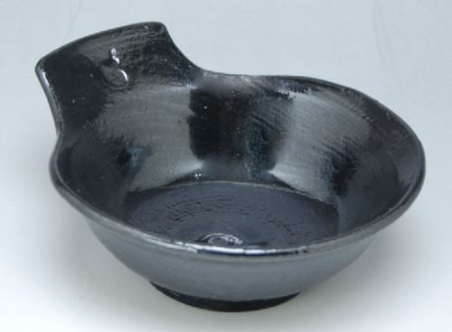 Kobachi 5set Kyo Kiyomizu yaki ware Japanese small bowl Handle Kuro Brack Glaze