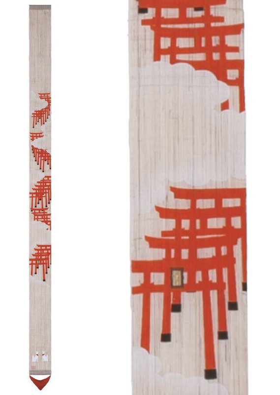 Kyoto Tapestry Wall Hanging Handpainted Linen Senbon Torii 1000 torii gates