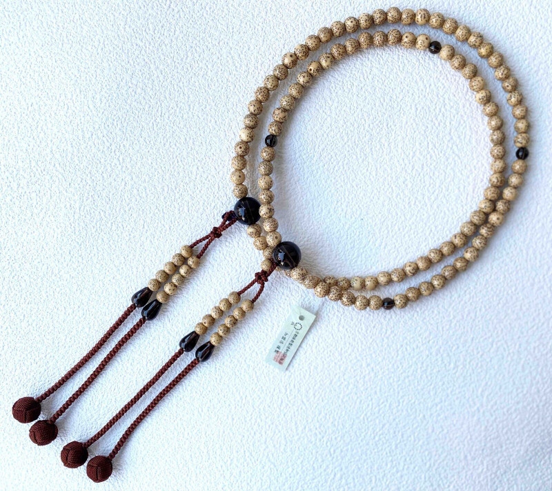 Kyoto Juzu Japanese Buddhist Mala Bracelet Jodo-shu Seigetsu Linden Smoky  Quartz