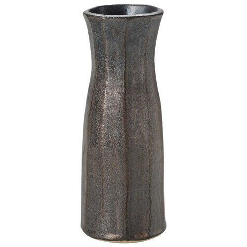 Shigaraki yaki ware Japanese pottery flower pot Chamfering Kinka H22.5cm