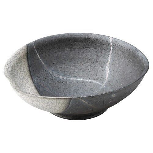 Shigaraki yaki ware Japanese pottery Bowl Kannyu Clack handcraft Japan