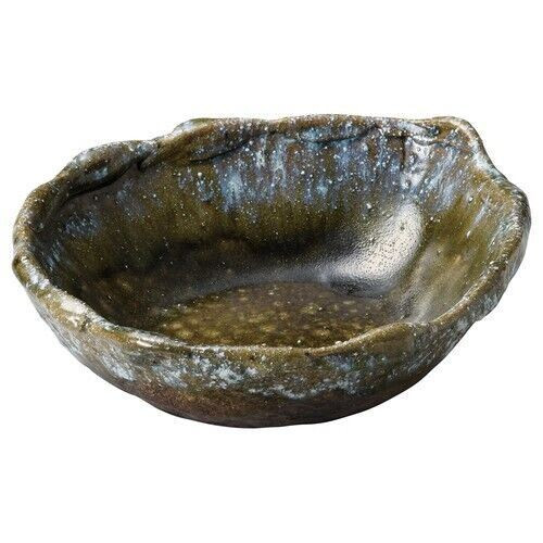 Shigaraki yaki ware Japanese pottery Unique Large bowl Bidro Yohen Made in Japan