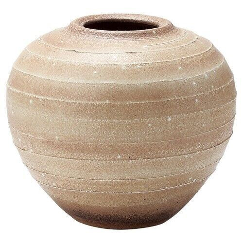 Shigaraki yaki ware Japanese flower pot vase Large sand and mud style pattern