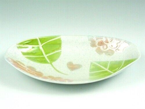 Arita yaki porcelain Japnaese Oval deep plate 10.2inch Raster Rose Pink