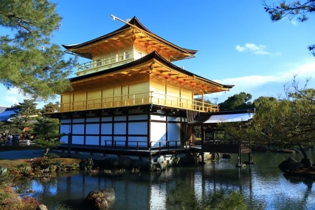 Kinkaku-ji the Golden Pavilion in Kyoto - a symbol of Japan's sacred relationship with gold