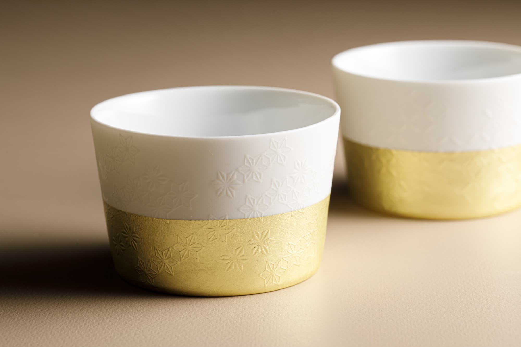 Japanese gold leaf tableware in everyday use - tea set tray table scene