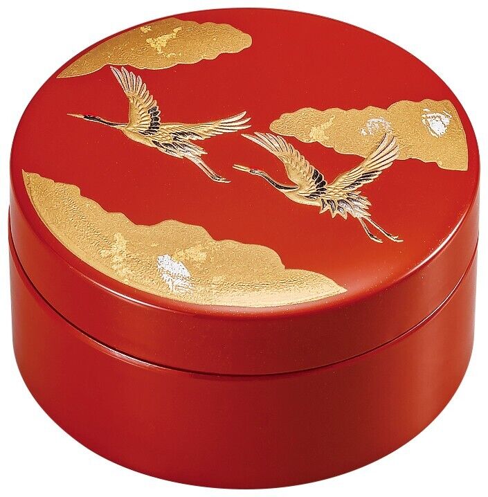 Yamanaka Urushi Japanese Lacquer Accessory case Auspicious Crane