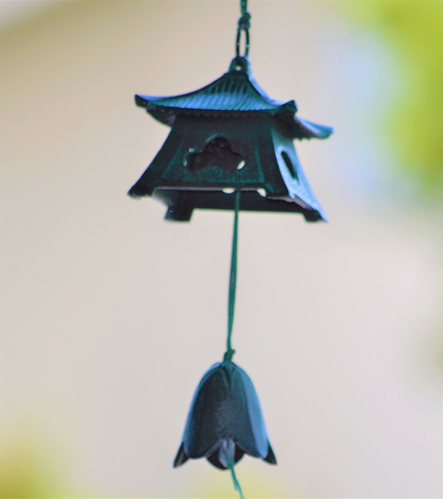 Furin Nanbu cast iron Japanese Wind Bell Chime Toro lantern shape