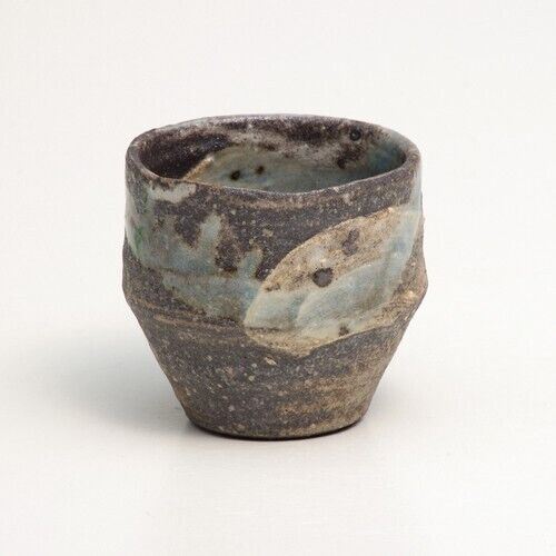 Shigaraki yaki ware Japanese pottery Sake cup Guinomi Ochoko