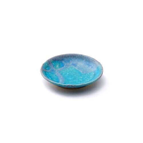 Shigaraki mamezara, blue Tsuyukusa glaze