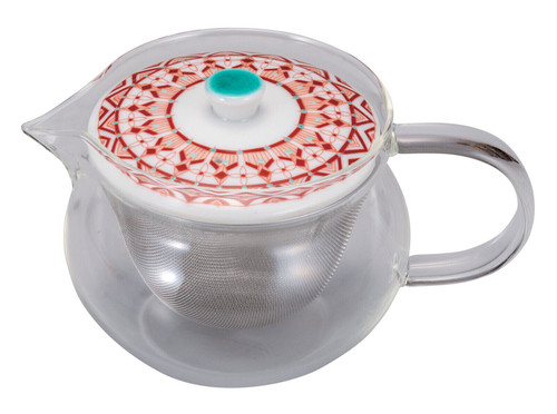 Kutani ware Nagomi Got Tea pot heat-resistant glass Aka-e Marumon ...