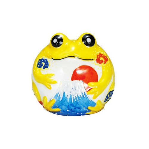 Kutani ware Lucky frog Kaeru Japan Mount Fuji Symbol of Good