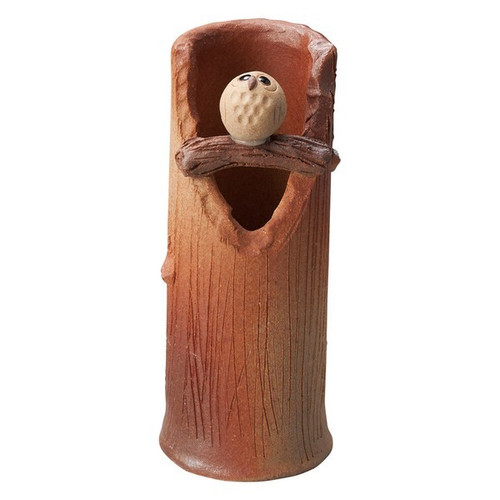 Shigaraki Ware Owl Fukuro Mini Flower Vase Japanese pottery Made