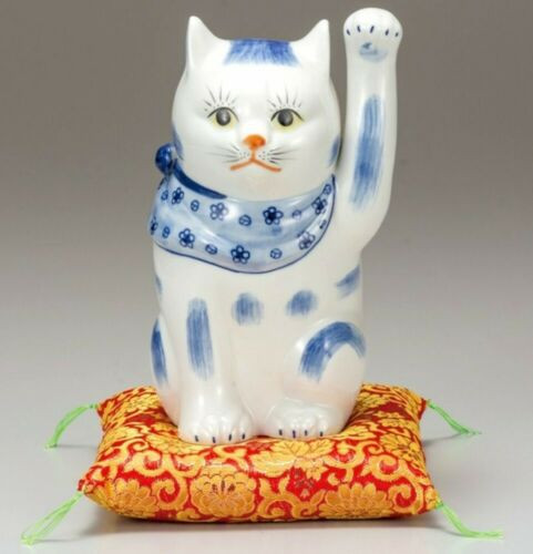 Maneki neko Japanese lucky cat Tokoname yaki Ceramic made in japan 19cm -  Manekineko Ai