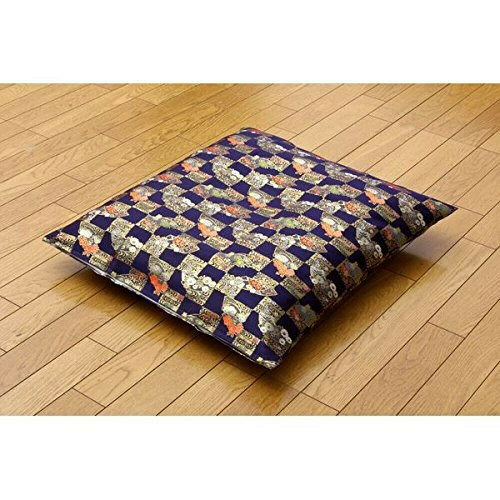 Zabuton Cover Japanese Floor Cushion Mat Filter Kinran Gold Japan  62x64Hattan - Manekineko Ai