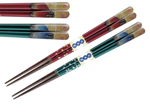 Yamanaka lacquer chopsticks pair, Mt. Fuji