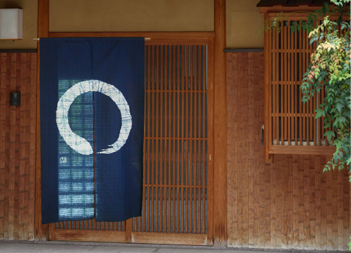 Kyoto noren, Enso, navy, 85 x 150 cm