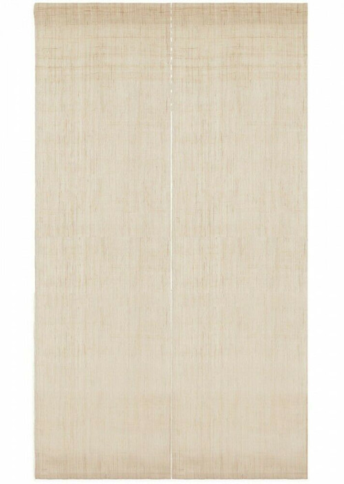 An undyed natural ecru Kyoto linen noren, handcrafted at 150 by 88 centimetres