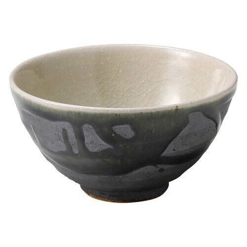 Gohan Chawan Shigaraki yaki ware Japanese Pottery Rice bowl Black glaze