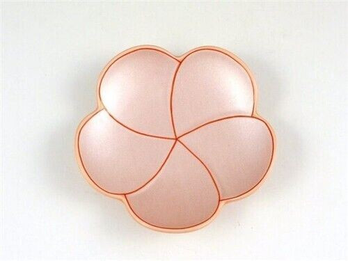 Arita Nejiri Ume — plum-shape small plate, red