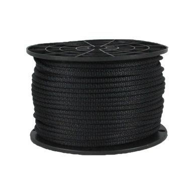 1/8″ Solid Braided Nylon Cord Black