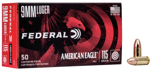 Federal American Eagle 9mm 115gr FMJ 1000rd Case with Free Shipping!