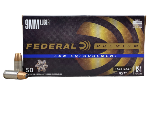Federal LE Tactical 9mm 124gr JHP Self Defense Ammo with Free Shipping!  P9HST1