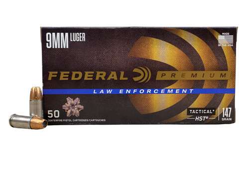 Federal Law Enforcement 9mm 147gr HST JHP Self Defense Ammo with Free SHipping!  P9HST2