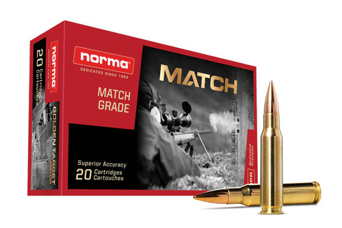 Norma Golden Target 308 Win 168gr BTHP Match Ammo with Free Shipping!